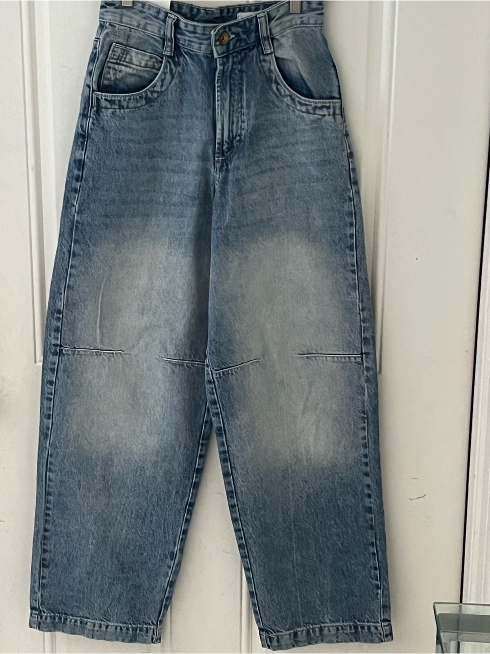 Bershka Light Washed Blue Relaxed Jeans